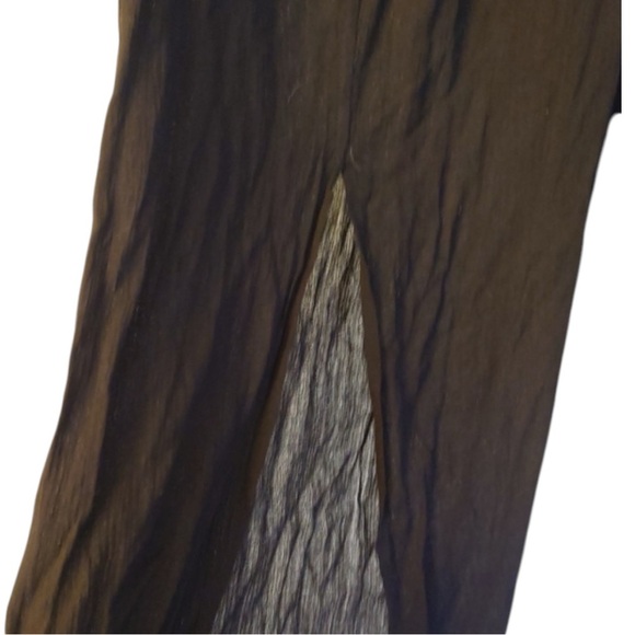 West Loop Size XL Multicolor Smocked Waistband Black Sheer Palazzo Pants - Picture 6 of 6